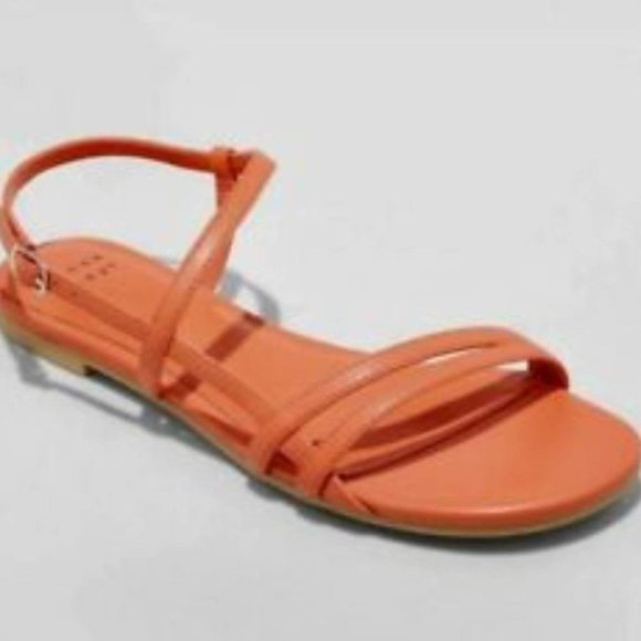 A New Day Kaia Strappy Sandals Coral Red 6 - Picture 3 of 9